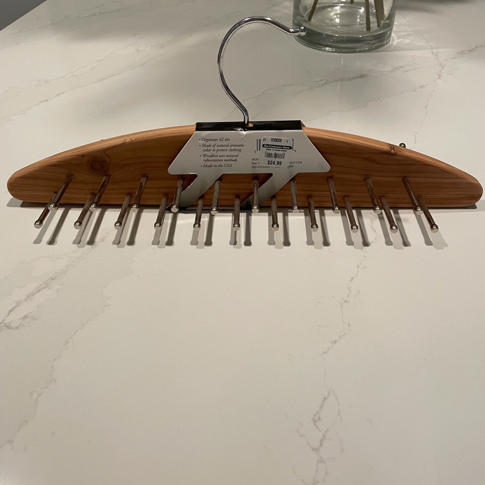 Container Store Wooden Tie Organizer - Picture 2 of 2